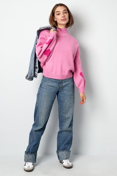 Comfort Heart Knit sweater - fuchsia h5 Picture8